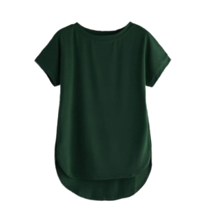 Stylish Up and Down Cotton T-shirt(Green)