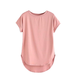 Stylish Up and Down Cotton T-shirt(Pink)