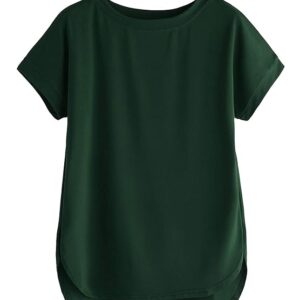 Stylish Up and Down Cotton T-shirt(Green)