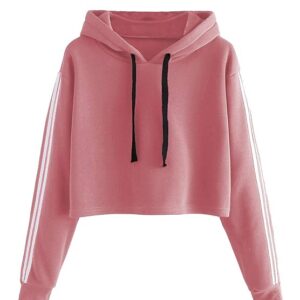 Stylish Sweatshirt with Hood for Women(Pink)