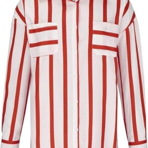 Women's Roll-Up Sleeve Shirt(Red)