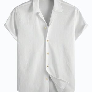 Men's Regular Fit Casual Shirt(White)
