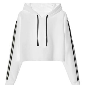 Stylish Sweatshirt with Hood for Women(White)